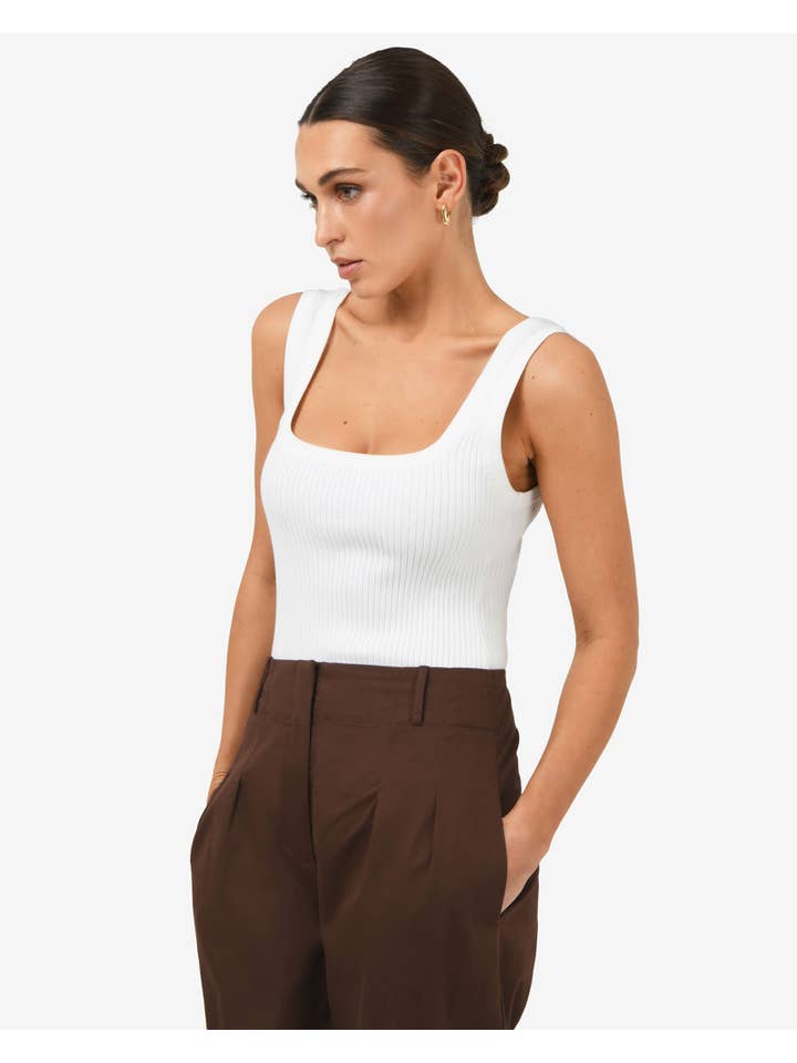 Forcast - Wholesale Knit top – Women's - Forcast Women's Ella Square Neck Rib Knit3