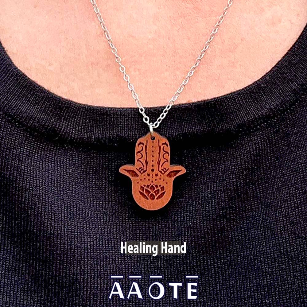 AAOTE - Wholesale Aromatherapy Necklace - Wood Essential Oil Diffuser Minimalistic Necklace12