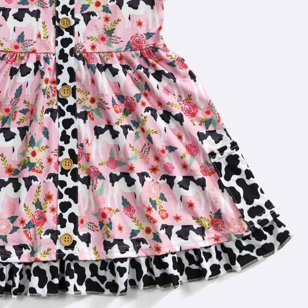 Clover Cottage - Wholesale Dress - Kids - Milk Cow Girls Dress