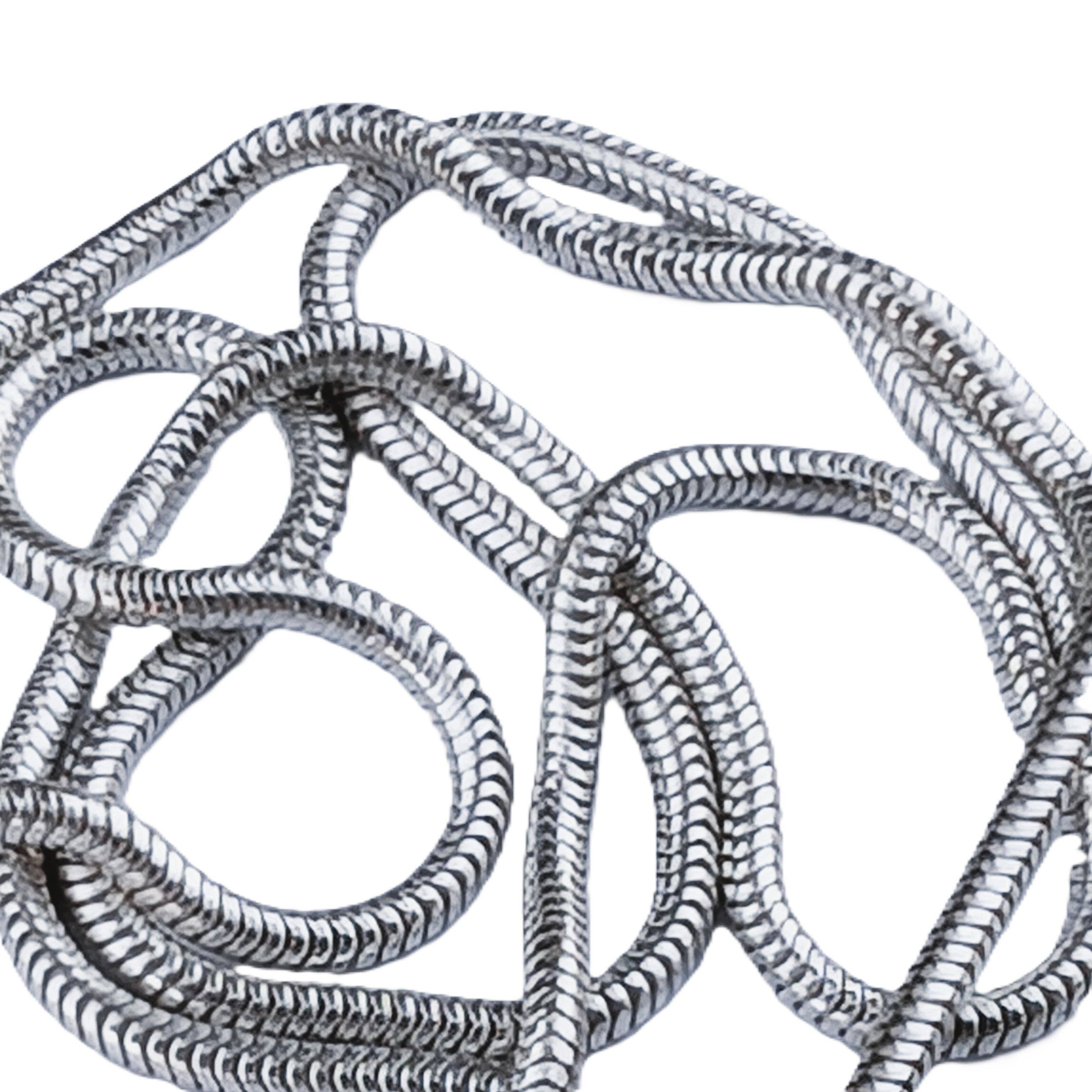 Silver Insanity - Wholesale Link & Chain Necklace - Flex Snake Chain, Anti-Tarnish Sterling Silver, Made in Italy11