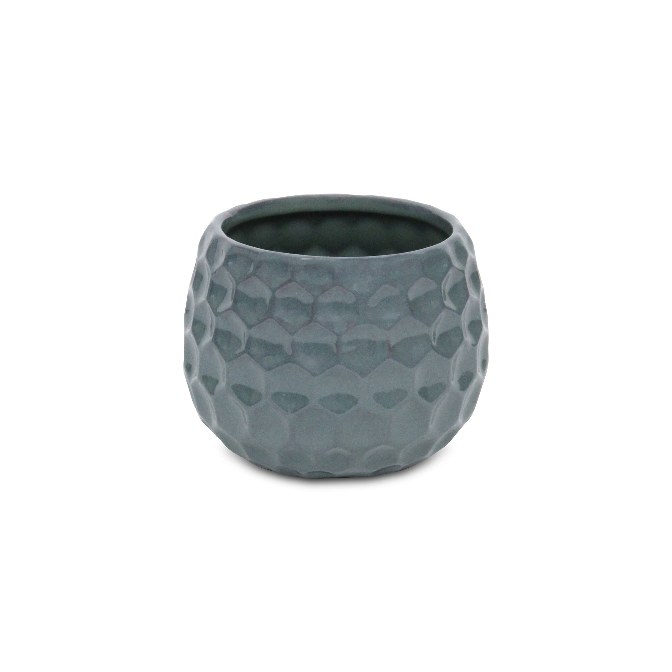 Cheungs Home Decor - Vendita all'ingrosso Vasi per piante - Vaso in ceramica con motivo esagonale, colore: Blu10