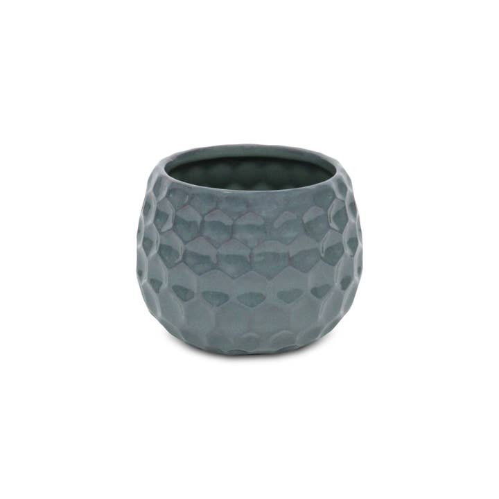 Cheungs Home Decor - Vendita all'ingrosso Vasi per piante - Vaso in ceramica con motivo esagonale, colore: Blu10