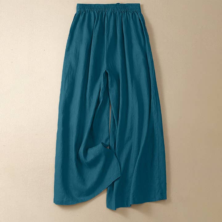 HIGH-WAISTED CASUAL DRAWSTRING WIDE-LEG PANTS for wholesale by Lily Clothing