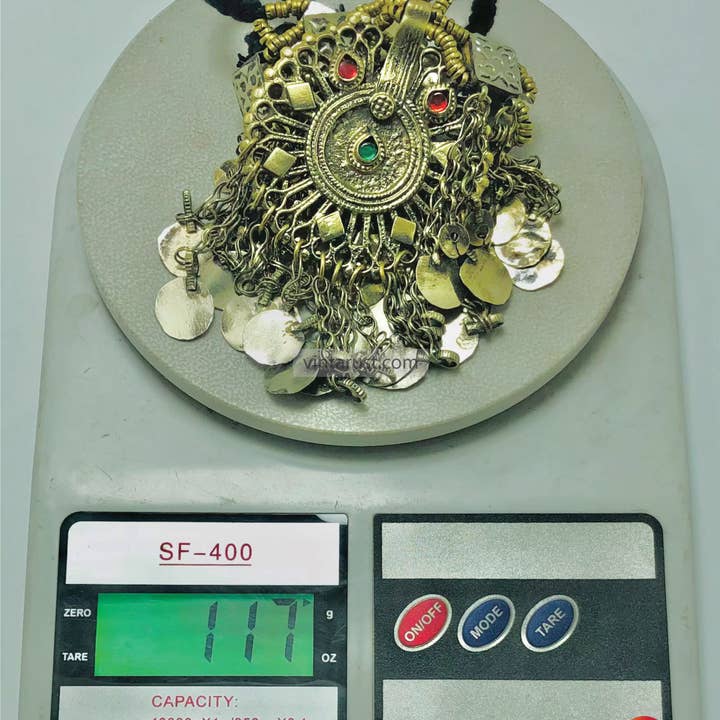 vintarust - Wholesale Bib Necklace - Statement Kuchi Necklace, Authentic Afghan Gypsy Necklace3