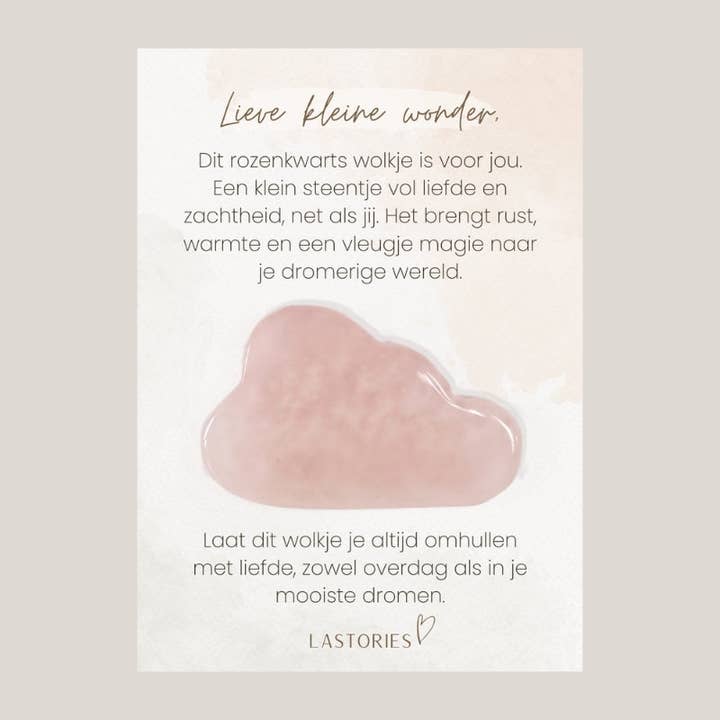 Rose Quartz Cloud - On Card for wholesale by Lastories