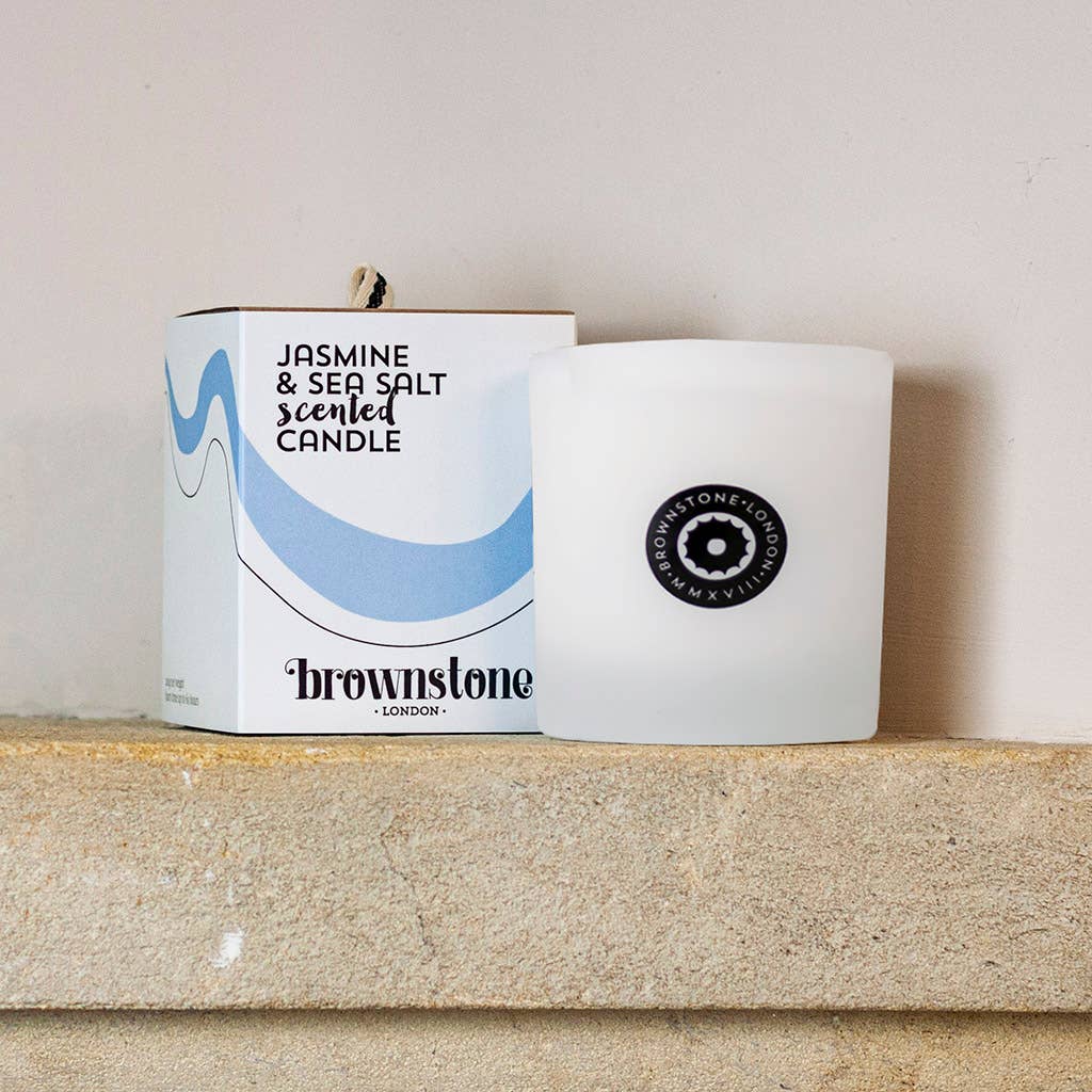 Brownstone London - Wholesale Jar/Filled Candle - Jasmine & Sea Salt Boxed Candle1