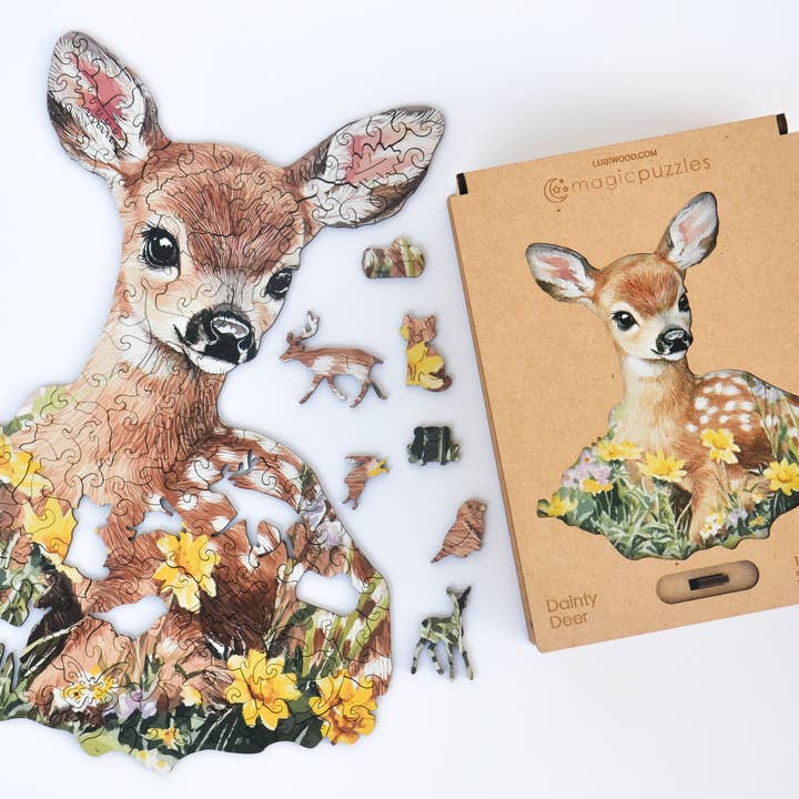 Dainty Deer Jigsaw A4 Premium Box for wholesale by Lubiwood