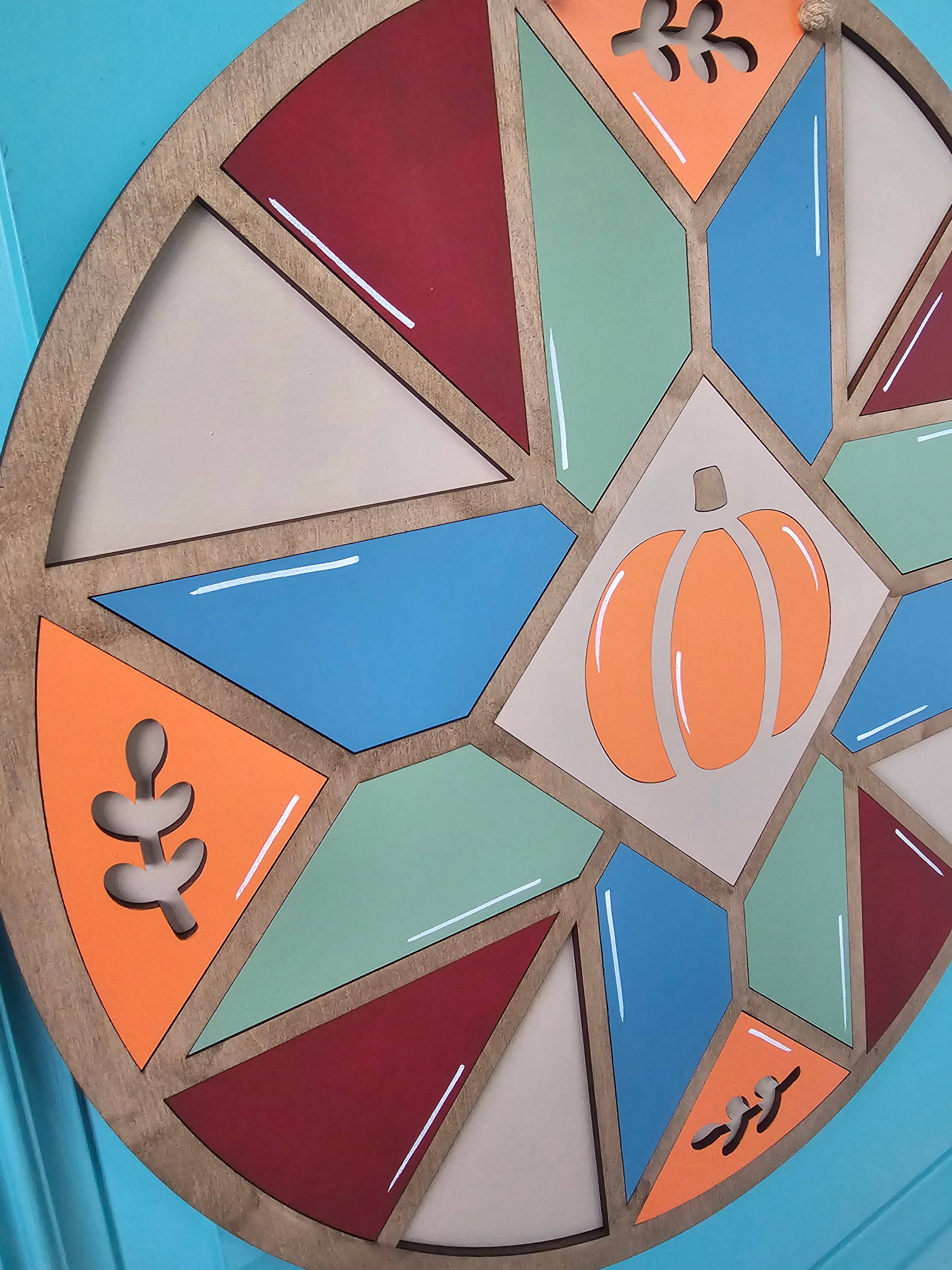 Teal Moon Creations - Wholesale DIY Craft Kit - DIY Fall Barn Quilt Door Hanger2