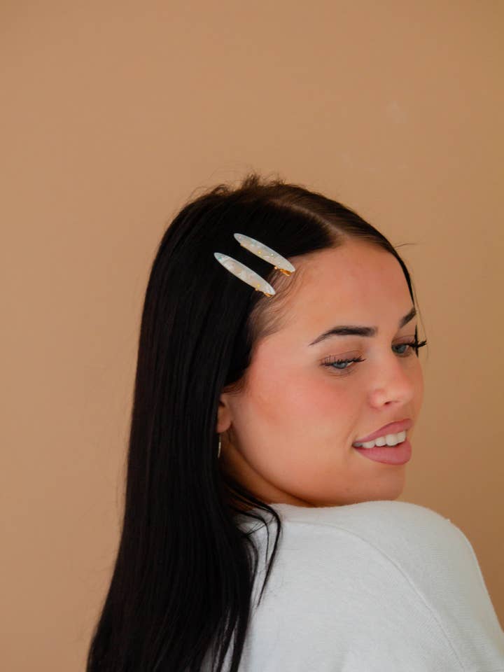 Pinces crocodile pointues avec strass, lot de 2 pour la vente par Shop Andi