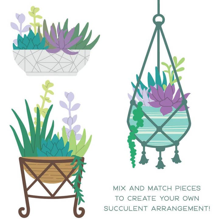 Succulent Garden Builder - Honey Cuts - Stand-Alone Dies for wholesale by Honey Bee Stamps