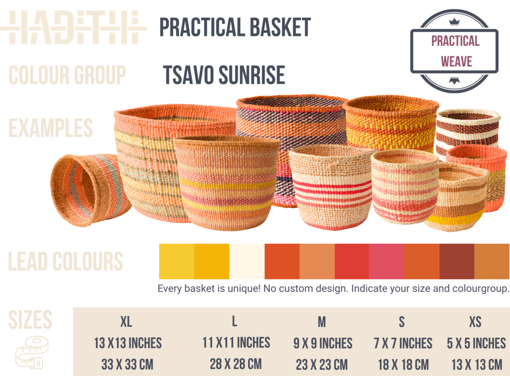 Crafts by Solid - Wholesale Basket - Handwoven Sisal Baskets - Colourful hues - XXS - XXL6
