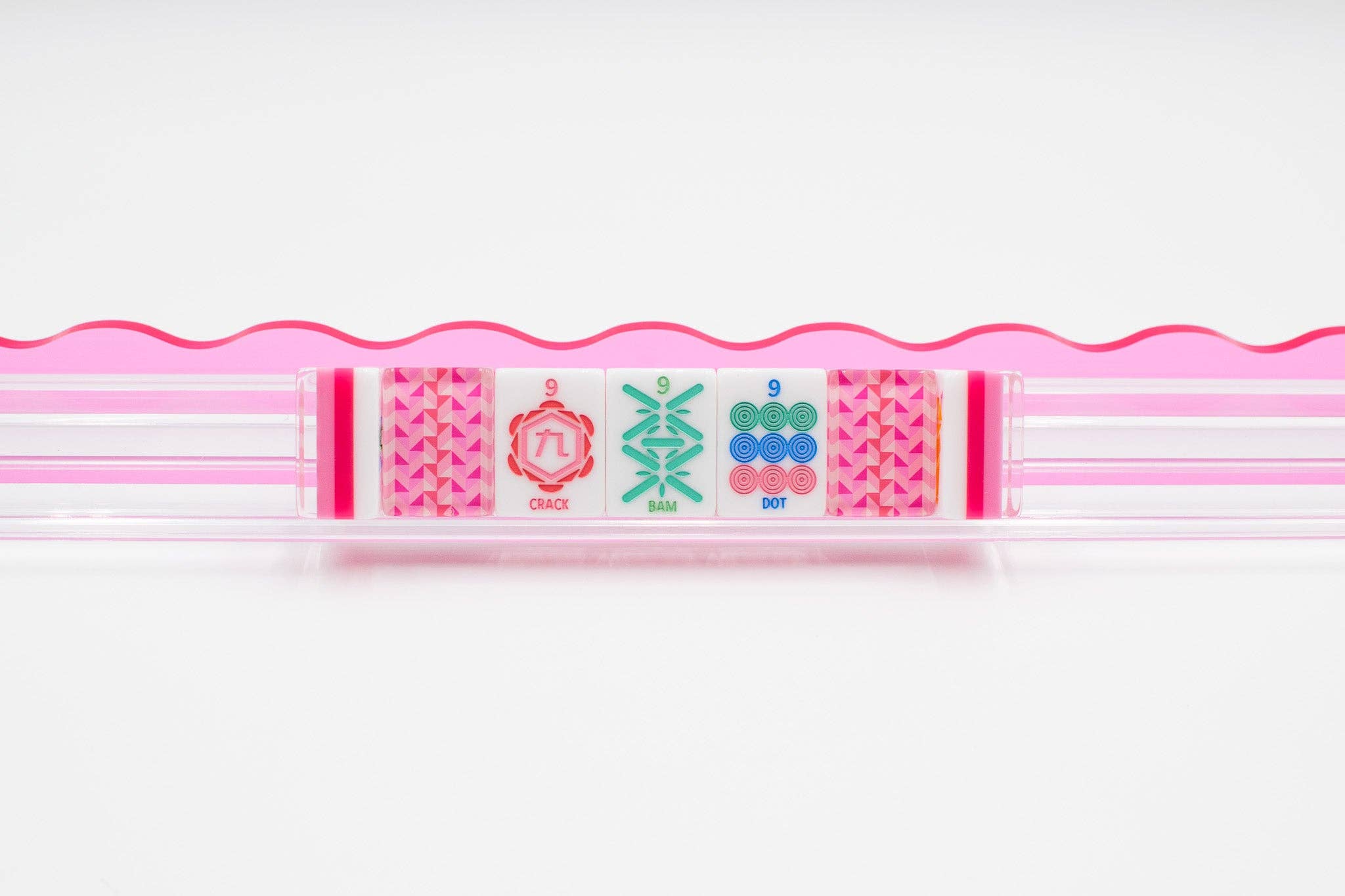 My Fair Mahjong - Wholesale Board Game - Crystal Prism Pink | Mahjong with Bold Angles and Vibrant Vibes | 1.25" x 0.9" x 0.7"11