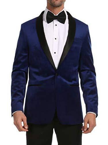 Ferrecci - Wholesale Blazer - Men's - Ferrecci - Enzo Men's Velvet Slim Fit Shawl Tuxedo Blazer22