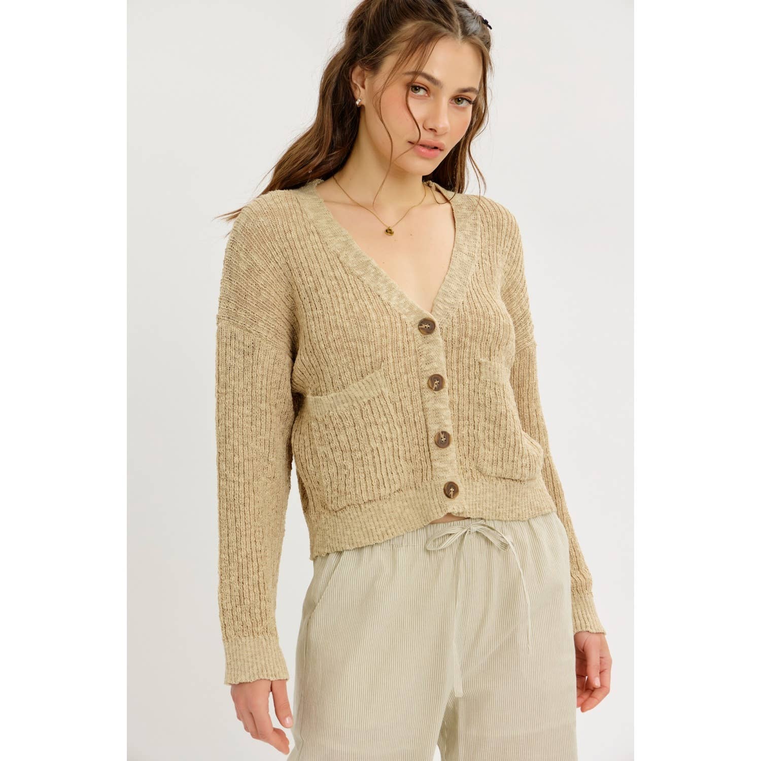 idem ditto – Engroshandel Cardigan - Dame – Ubesværet cool løs sweater-cardigan med lommer14
