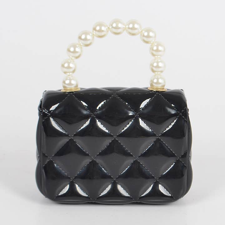 3AM BY H&D ACCESSORIES - Wholesale Top handle bag – women's - Jelly Shiney Mini Bag W Imitation Pearl Handle6