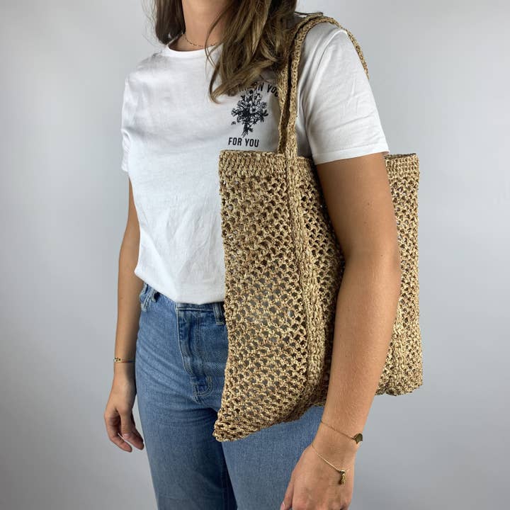 CAMALYA – wholesale Bärkasse - Dam – KUMASI raffiaväska med axelrem4