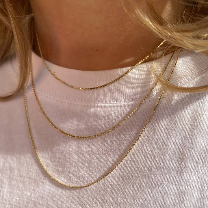 GoldFi - Wholesale Link & Chain Necklace - 18k Gold Filled Dainty Chain Necklace