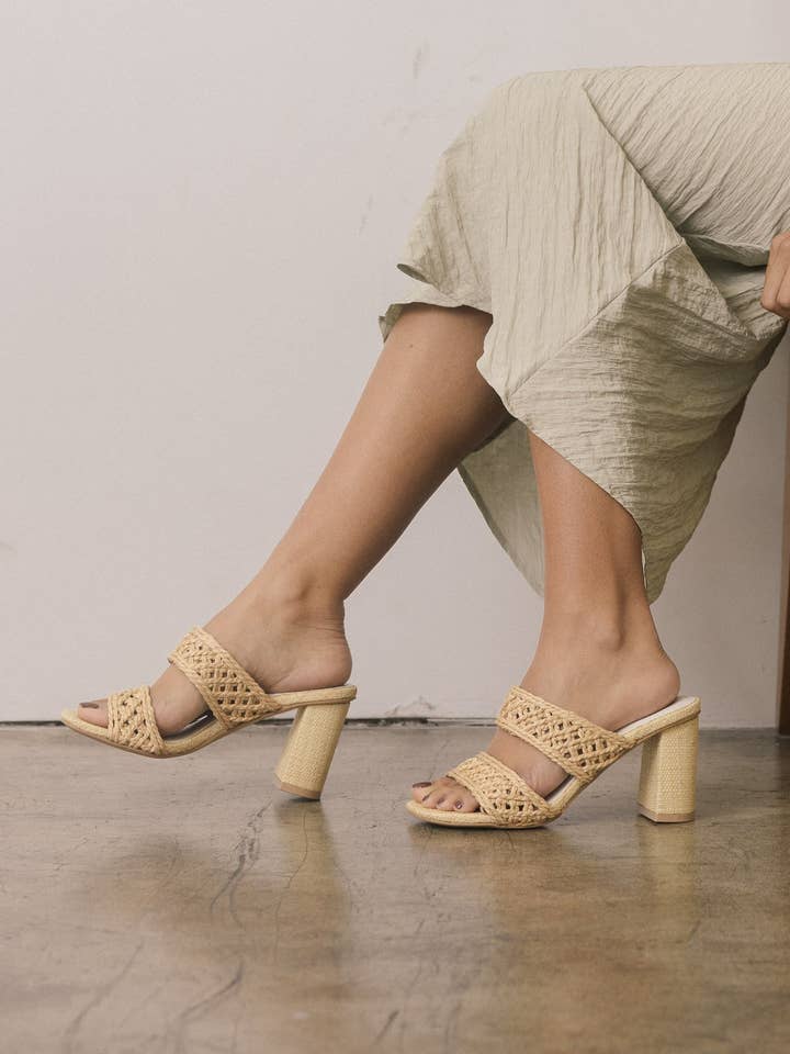 The Barbara Wheat | Woven Double Band Heel for wholesale on Faire1