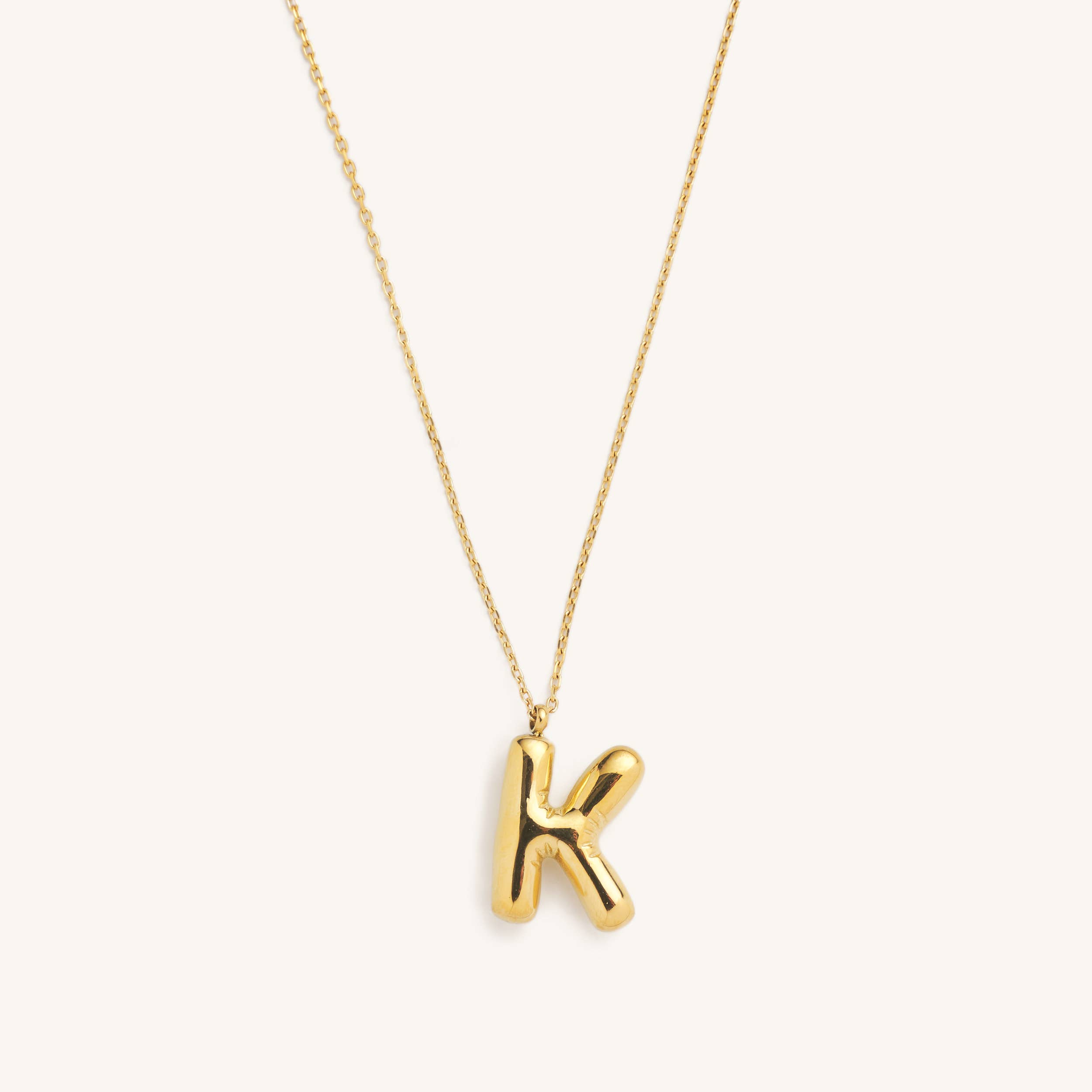 Nikki Smith Designs - Wholesale Pendant/Charm Necklace - Bubble Initial Charm Necklaces- Gold11