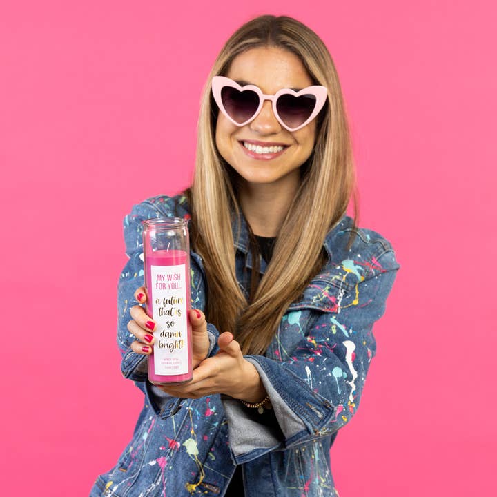 Blue A Future That's Bright My Wish Candle-Jar Candle for wholesale on Faire1