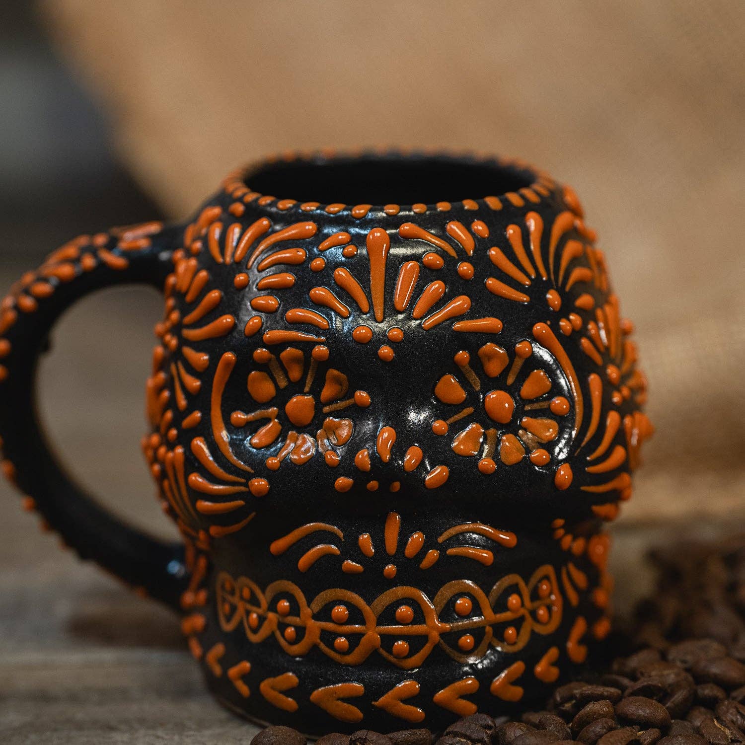 Mi Amor Just For You - Wholesale Coffee Mug - Cempasuchil - Skull Mug1