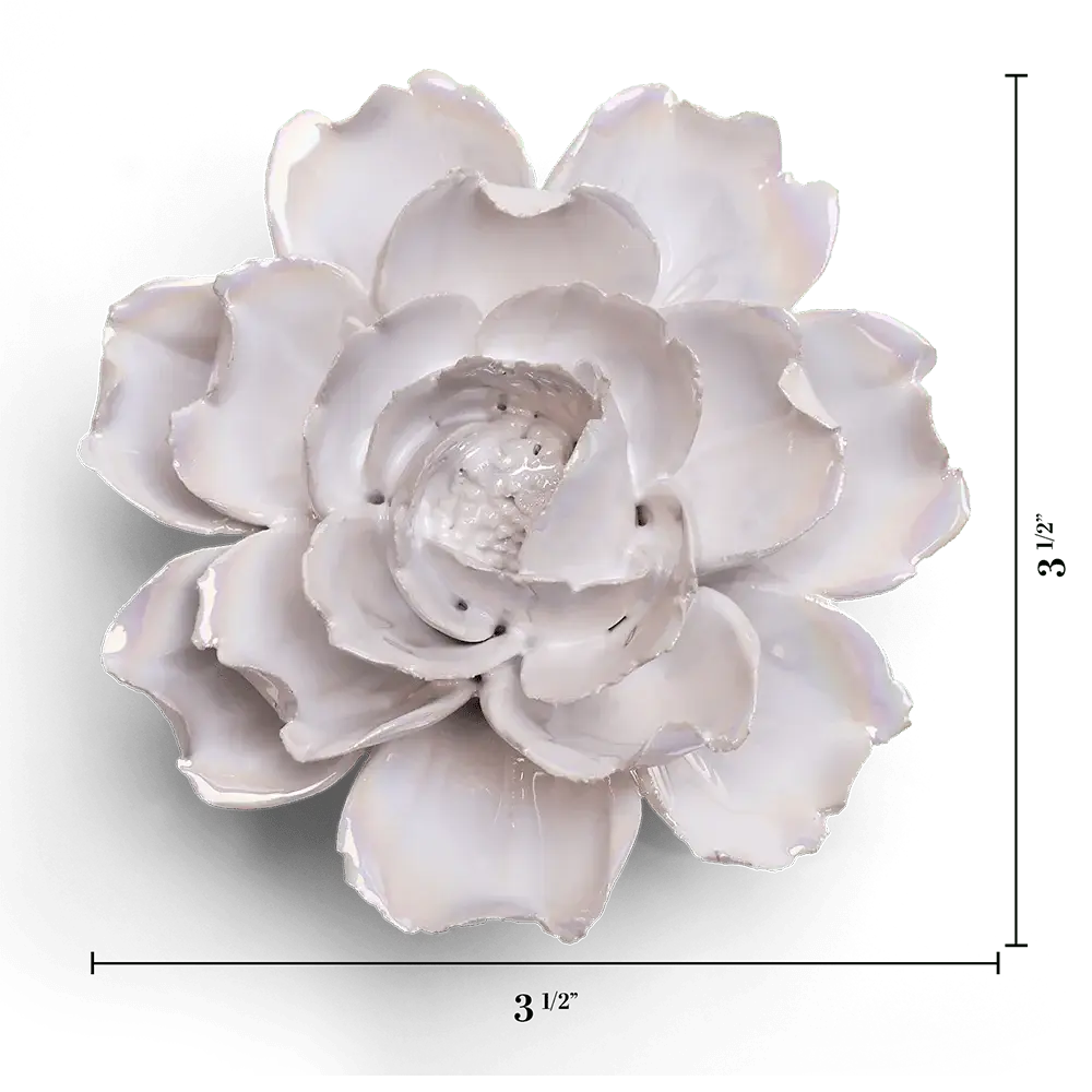 Chive - Wholesale Decorative Tabletop Object - Ceramic Flower Wall Art Pearl Rose2