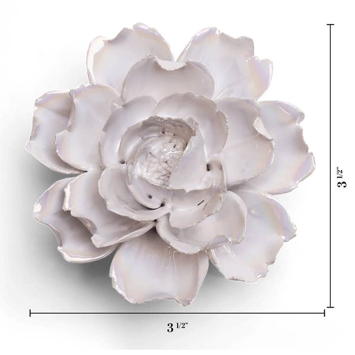 Chive - Wholesale Decorative Tabletop Object - Ceramic Flower Wall Art Pearl Rose2