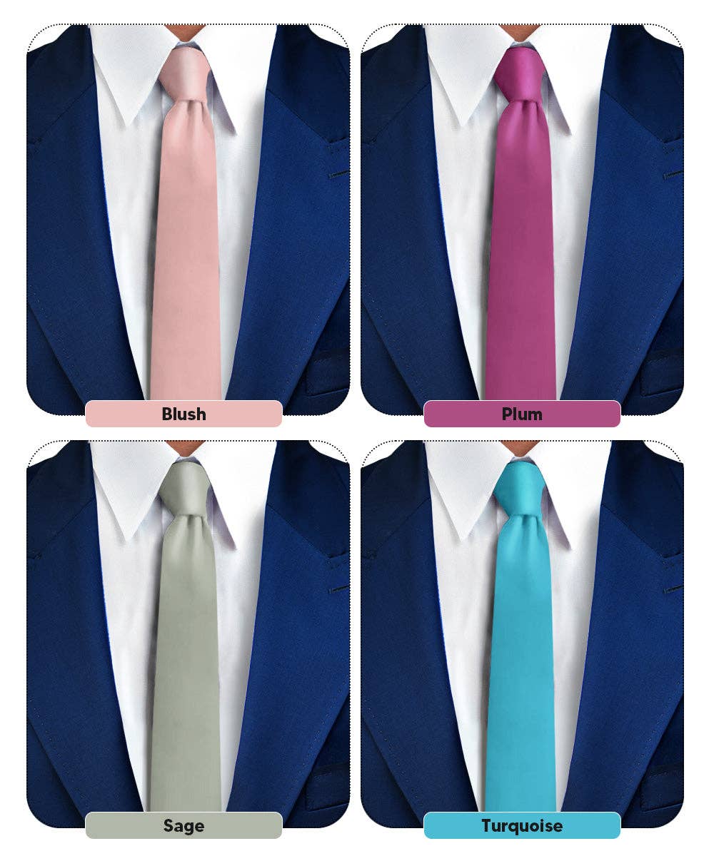 Dubal Brothers - Vente Cravate – homme - Cravate fine unie (4 paquets) par Vittorio Farina101