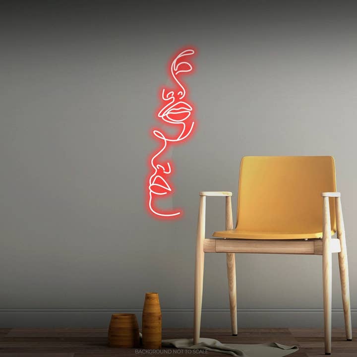 Zwei Frauengesichter LED-Neon für den Großhandel von Helloneon