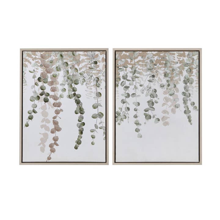 Olliix - Wholesale Gallery Wall Set - Botanical Eucalyptus 2-Piece Framed Canvas Wall Decor Set
