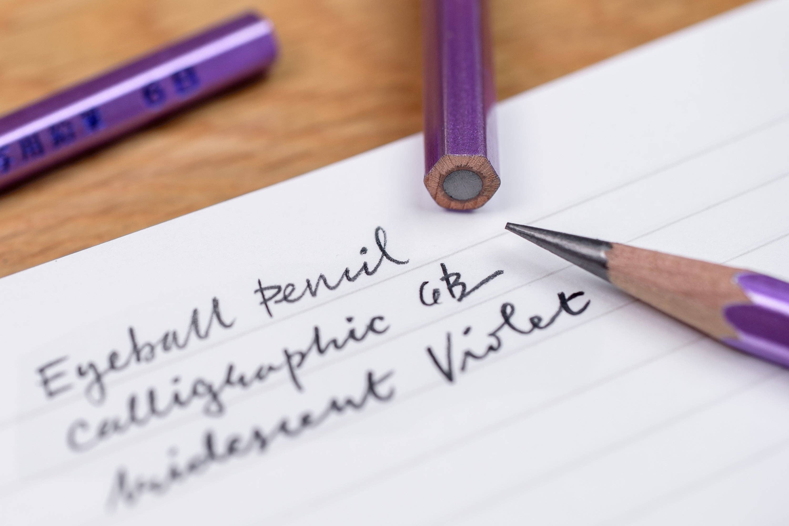 Federal Color – wholesale Pencil – Calligraphy Pencil, 6B, Iridescent Violet (POP Pack of 60)4