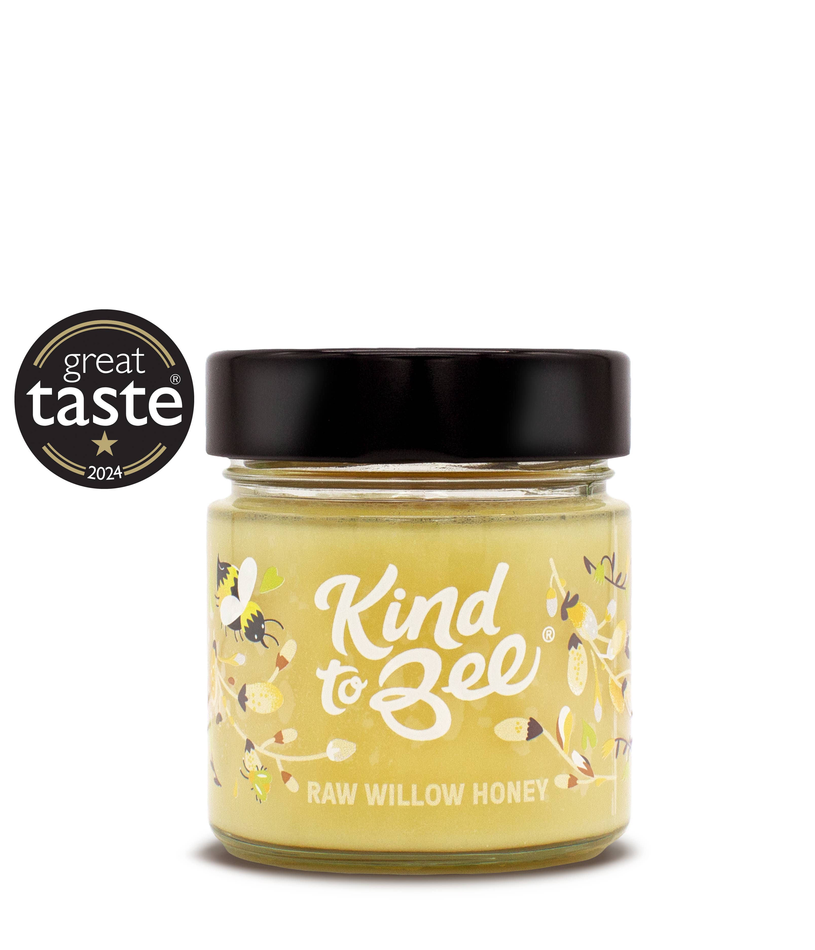 Kind to Bee - Wholesale Honey - Raw Willow Honey, Cruelty-Free, Monofloral, glass jar