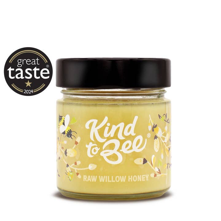 Kind to Bee - Wholesale Honey - Raw Willow Honey, Cruelty-Free, Monofloral, glass jar