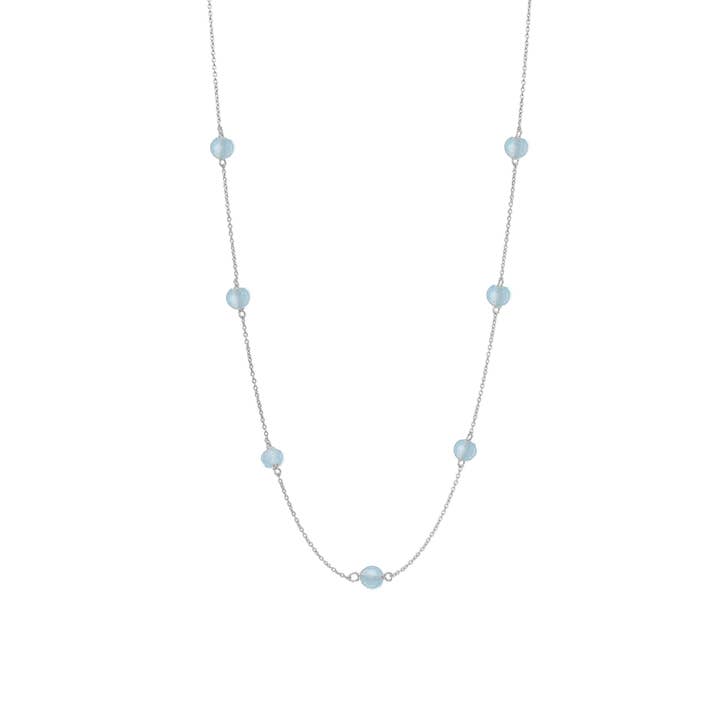 Nora necklace aqua silver for wholesale by Lisberg Jewellery