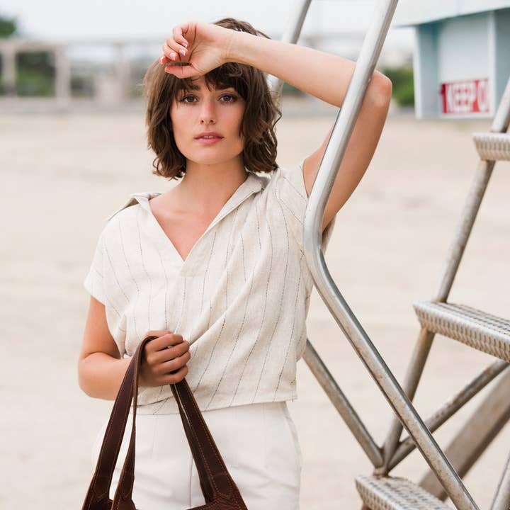 MBH Leather - Wholesale Shoulder Bag - Women's - The Serena Shoulder Bag- Brown0