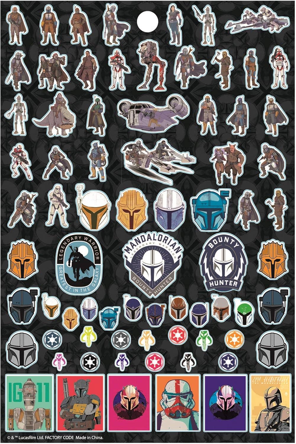 Innovarix - Vente Autocollant - Enfant et bébé - Livre d'autocollants Star Wars The Mandalorian - Plus de 300 autocollants3