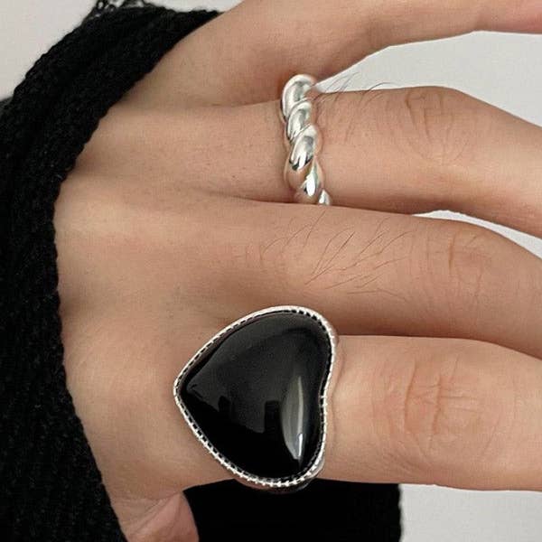 Adjustable Heart Shape Rings Accessories for wholesale by Sheer Trend