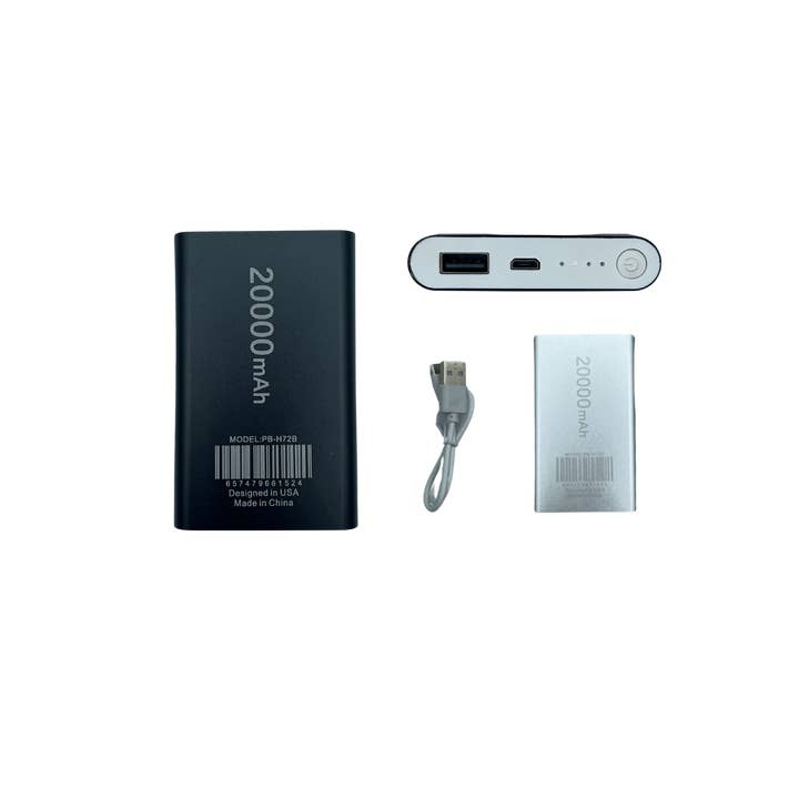 K & S WHOLESALE INC - Wholesale Portable Charger - Power Bank USB Backup 20000 mAh -12CT3