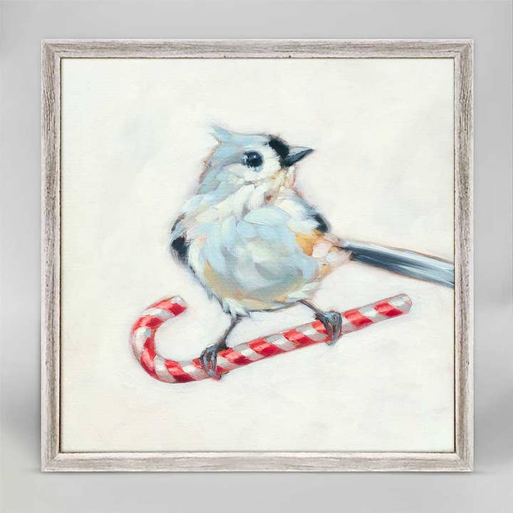 Holiday - Christmas Candy Thief Mini-Leinwand, gerahmt für den Großhandel von GreenBox Art