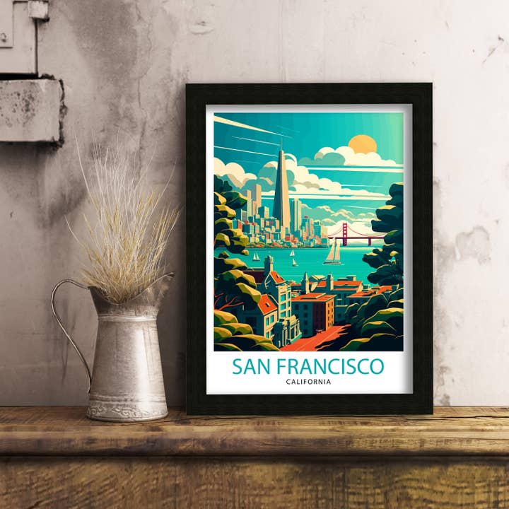 InkNPrintz – wholesale Art print – San Francisco Travel Poster San Francisco Wall Art San Francisco Illustration San Francisco Poster Gift For San Francisco San Francisco Home2