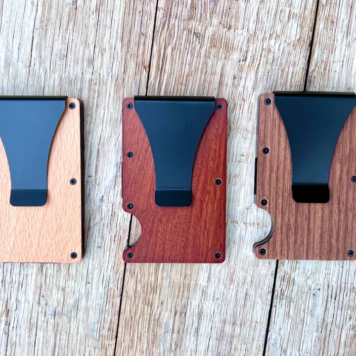 KW Custom Creations - Wholesale Wallet - Men's - Wooden Minimalist Wallet