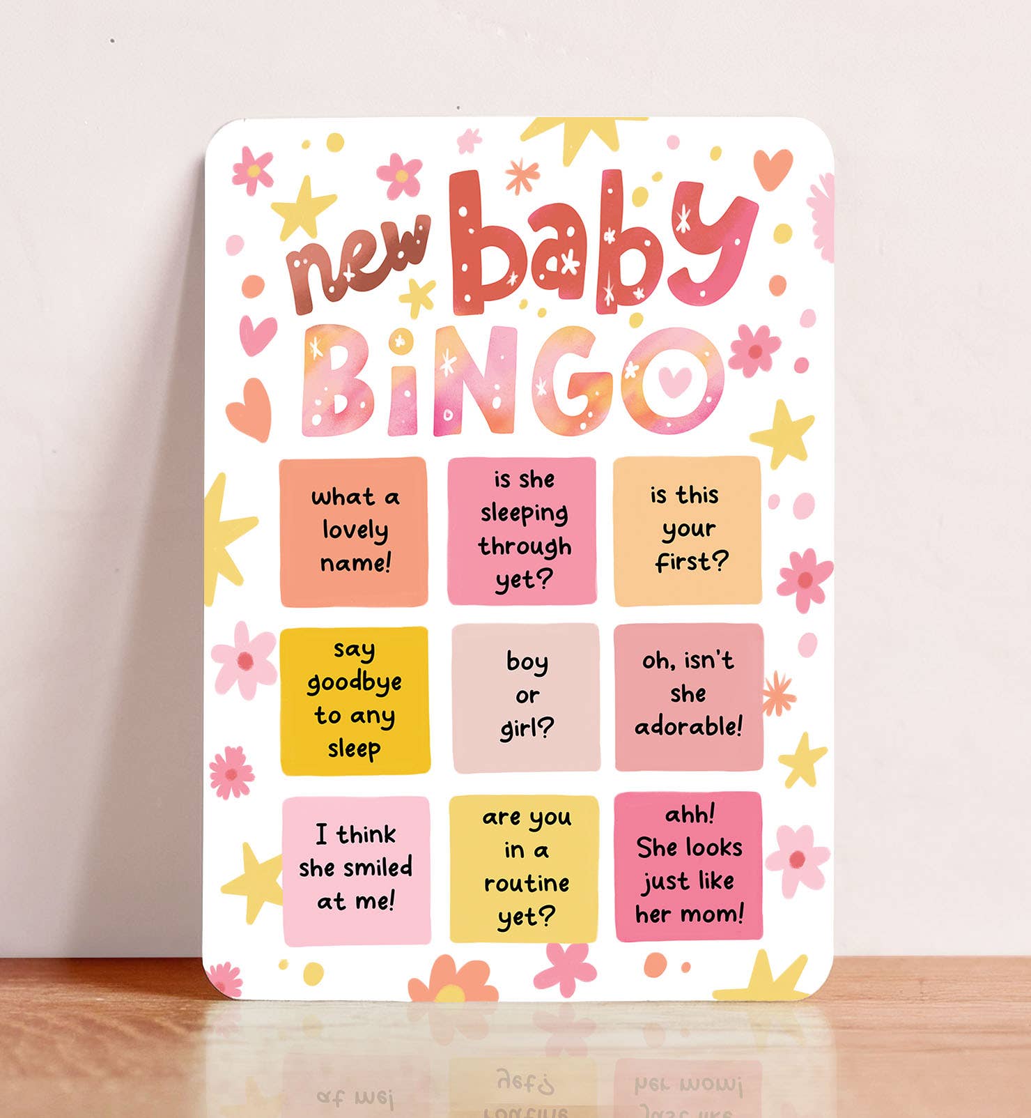 Aniet Illustration - Wholesale Baby Card - Card congratulations birth baby bingo girl postcard1
