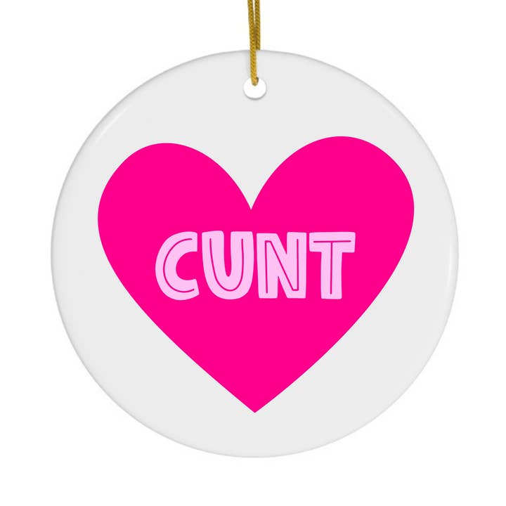 Ornement de Noël CUNT Ornements de vacances amusants Offensif pour la vente par R is for Robo