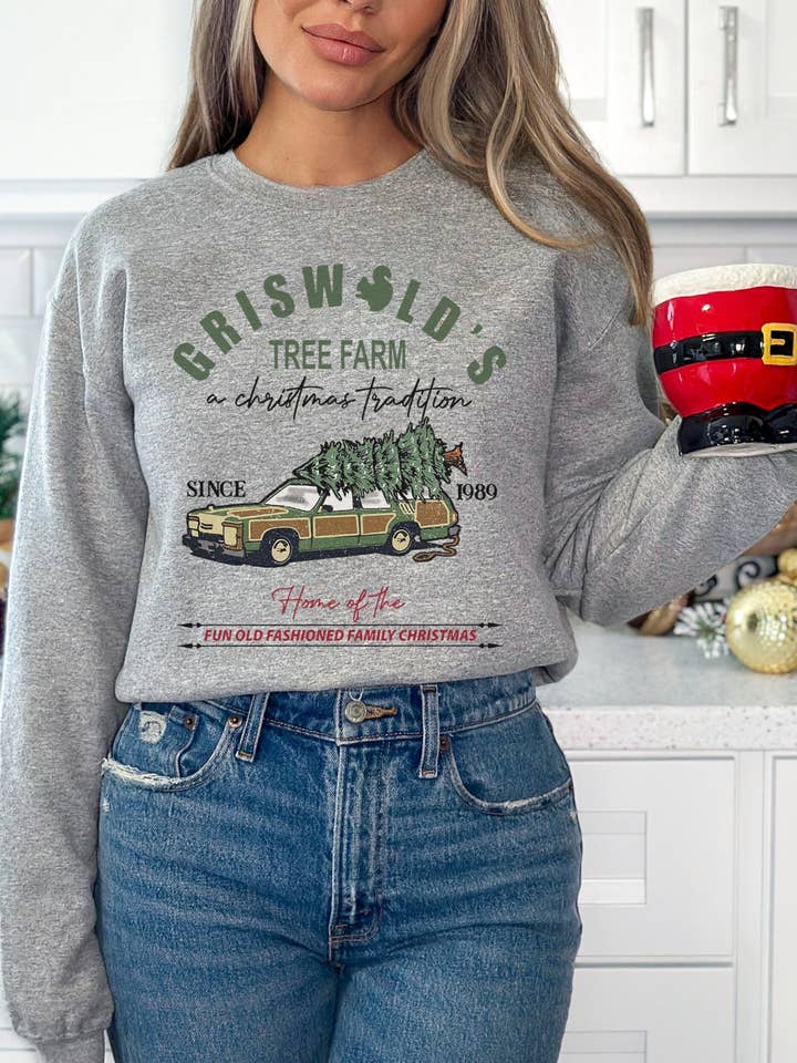 Vintage Griswold Tree Farm Christmas Sweater Retro 90s for wholesale by Monday Muse