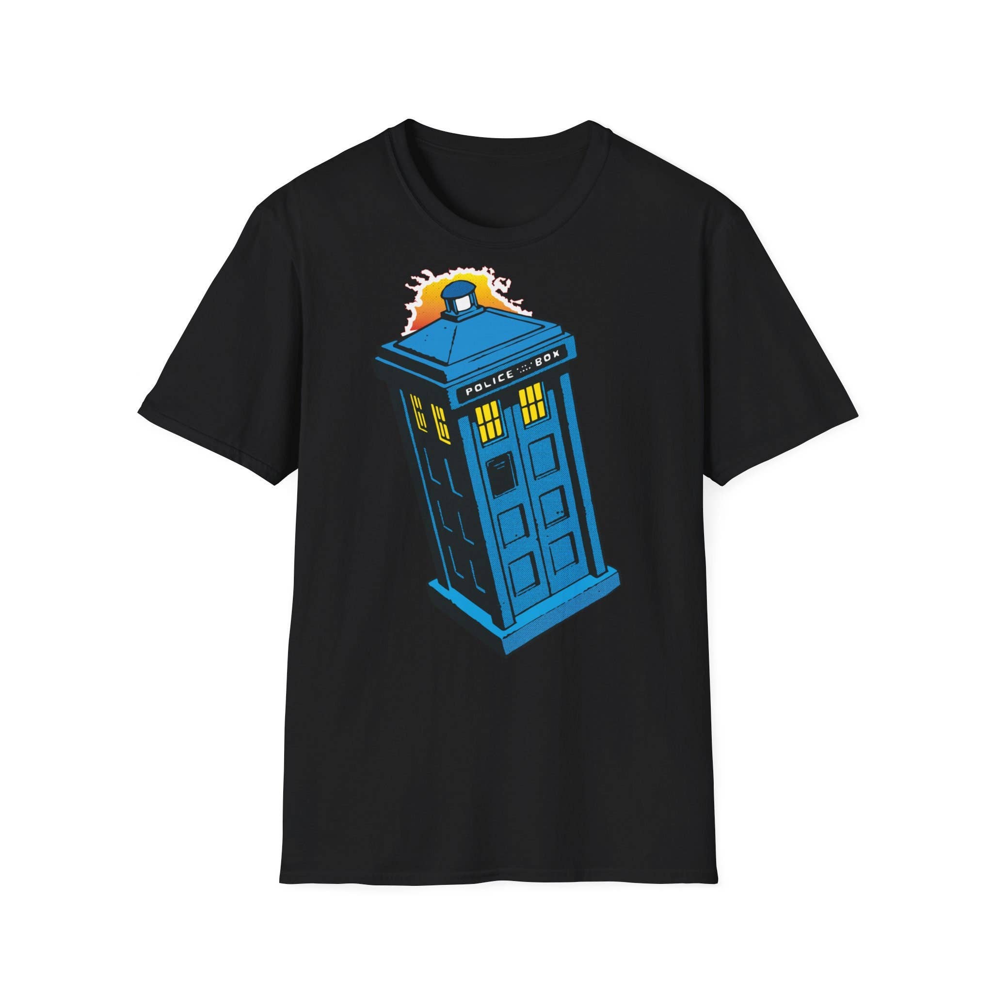 NVC Ecommerce LLC - Wholesale T-Shirt (Graphic) - Unisex - Doctor Who Tardis Comic Shirt, Whovian Retro Art Shirt