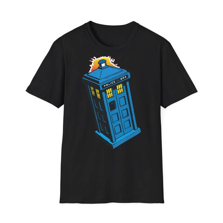 NVC Ecommerce LLC - Wholesale T-Shirt (Graphic) - Unisex - Doctor Who Tardis Comic Shirt, Whovian Retro Art Shirt0