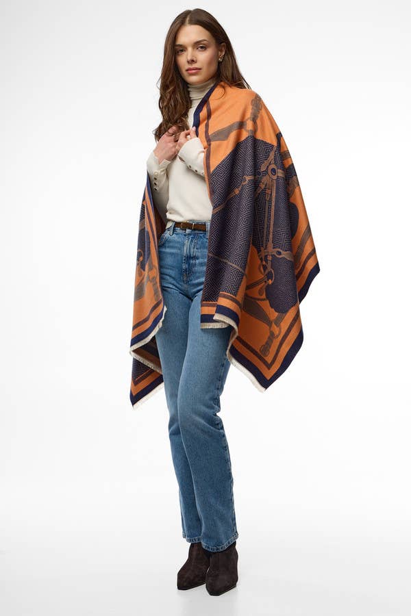 SAACHI – wholesale Scarf – Women's – Equestrian Reversible Scarf9