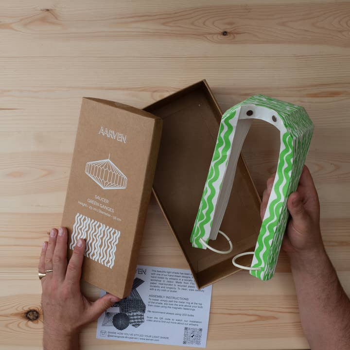 AARVEN – wholesale Lampshade – Origami Paper Lightshade "Saucer"3