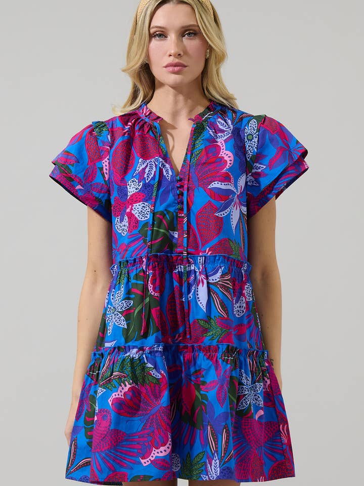 Abito Mini a Strati Mela Tropics Empire per la vendita all'ingrosso da parte di Sugarlips