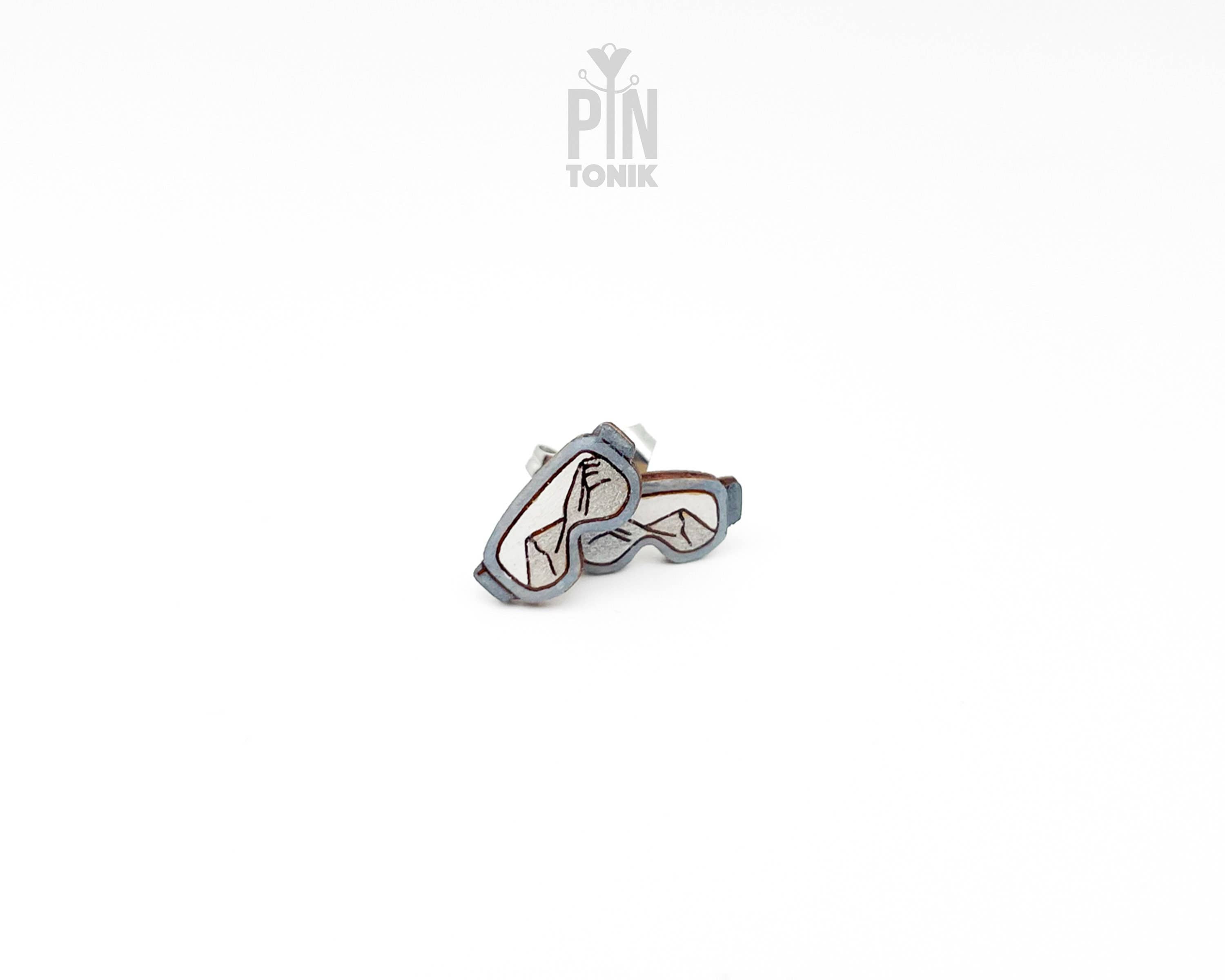 PinTonik - Wholesale Stud/Post Earrings - Ski Goggle Stud Earrings - Wooden Apres Ski Jewelry6
